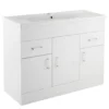 Jack Minimalist 1000mm White Gloss Floor Standing Vanity Unit & Basin