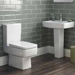 Jack Square Close Coupled Compact Toilet & Soft Close Seat
