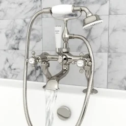 JTP Grosvenor Cross Deck Mounted Bath Shower Mixer With Kit