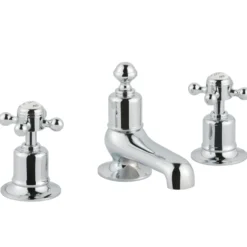 JTP Grosvenor Cross 3 Hole Deck Mounted Bath Filler Tap