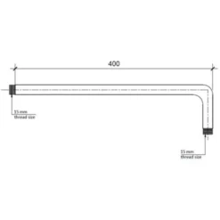 JTP Grosvenor Cross 400mm Wall Mounted Shower Arm