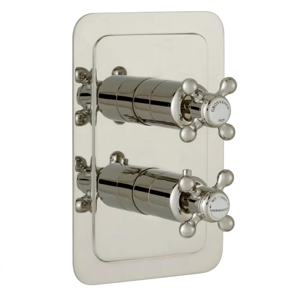 JTP Grosvenor Cross Vertical Concealed 2 Outlet Shower Valve