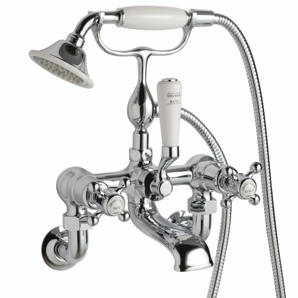 JTP Grosvenor Cross Wall Mounted Bath Shower Mixer With Kit