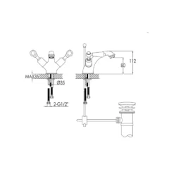 JTP Grosvenor Lever Basin Mixer Tap With Waste