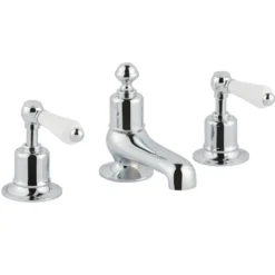 JTP Grosvenor Lever 3 Hole Deck Mounted Basin Mixer Tap