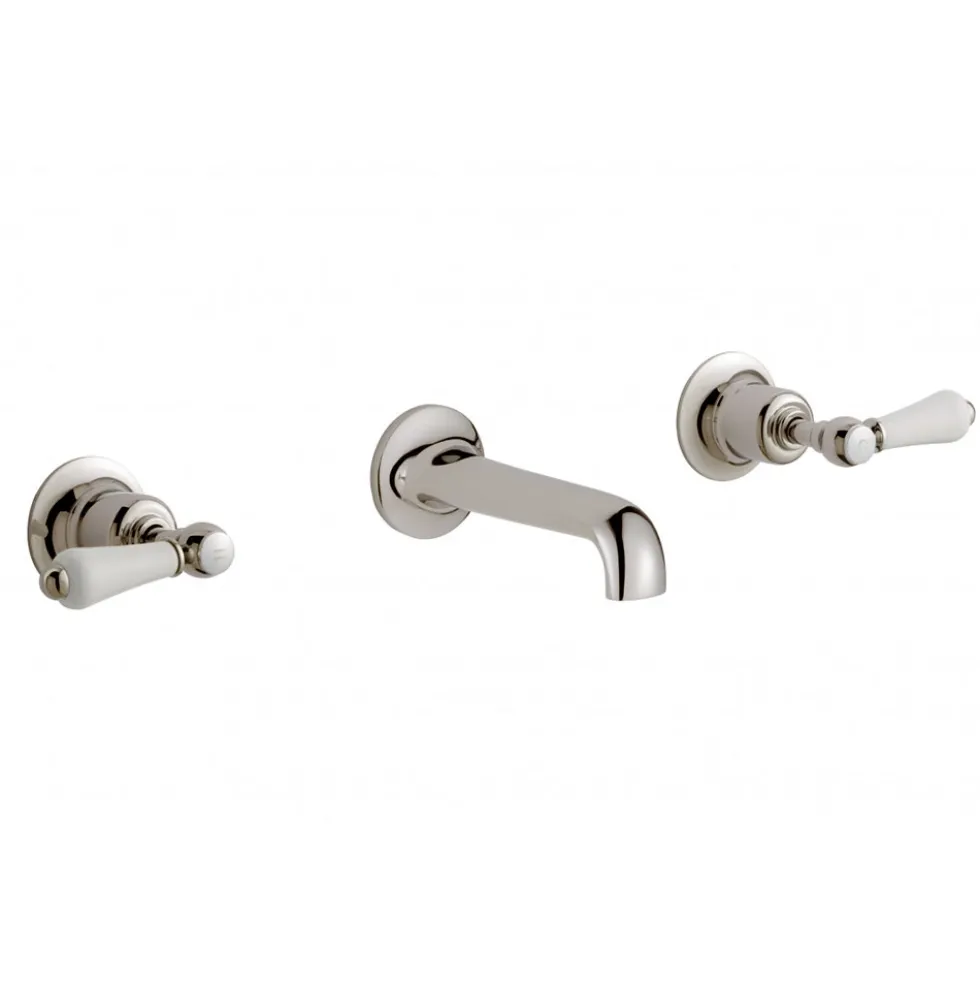 JTP Grosvenor Lever 3 Hole Wall Mounted Basin Mixer Tap