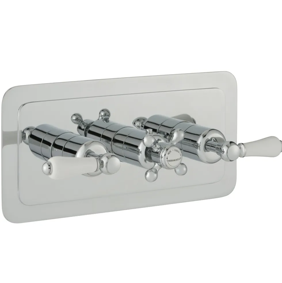 JTP Grosvenor Lever Horizontal Concealed 3 Outlet Shower Valve