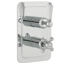 JTP Grosvenor Lever Vertical Concealed 2 Outlet 2 Control Shower Valve