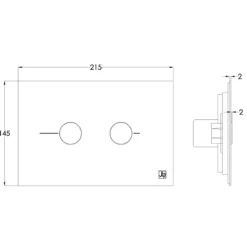 JTP Grosvenor Metal Pneumatic Flush Plate