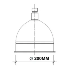 JTP Grosvenor 200mm Fixed Shower Head