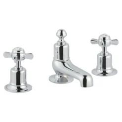 JTP Grosvenor Pinch 3 Hole Deck Mounted Basin Mixer Tap