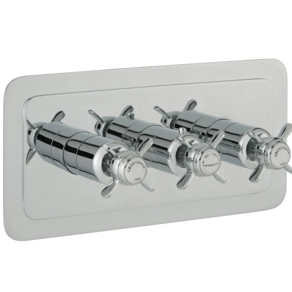 JTP Grosvenor Pinch Horizontal Concealed 3 Outlet Shower Valve