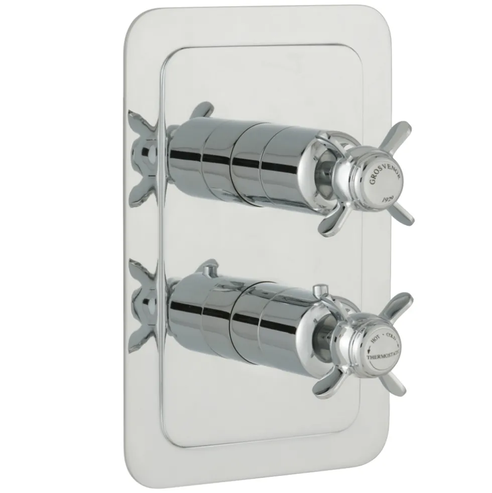 JTP Grosvenor Pinch Vertical Concealed 2 Outlet Shower Valve