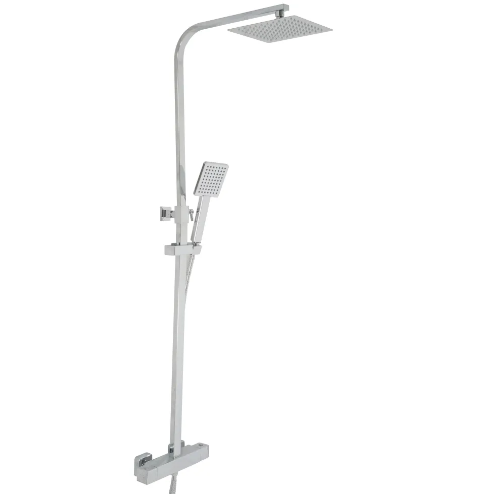 Just Taps Athena Exposed Rigid Riser Thermostatic Shower Set