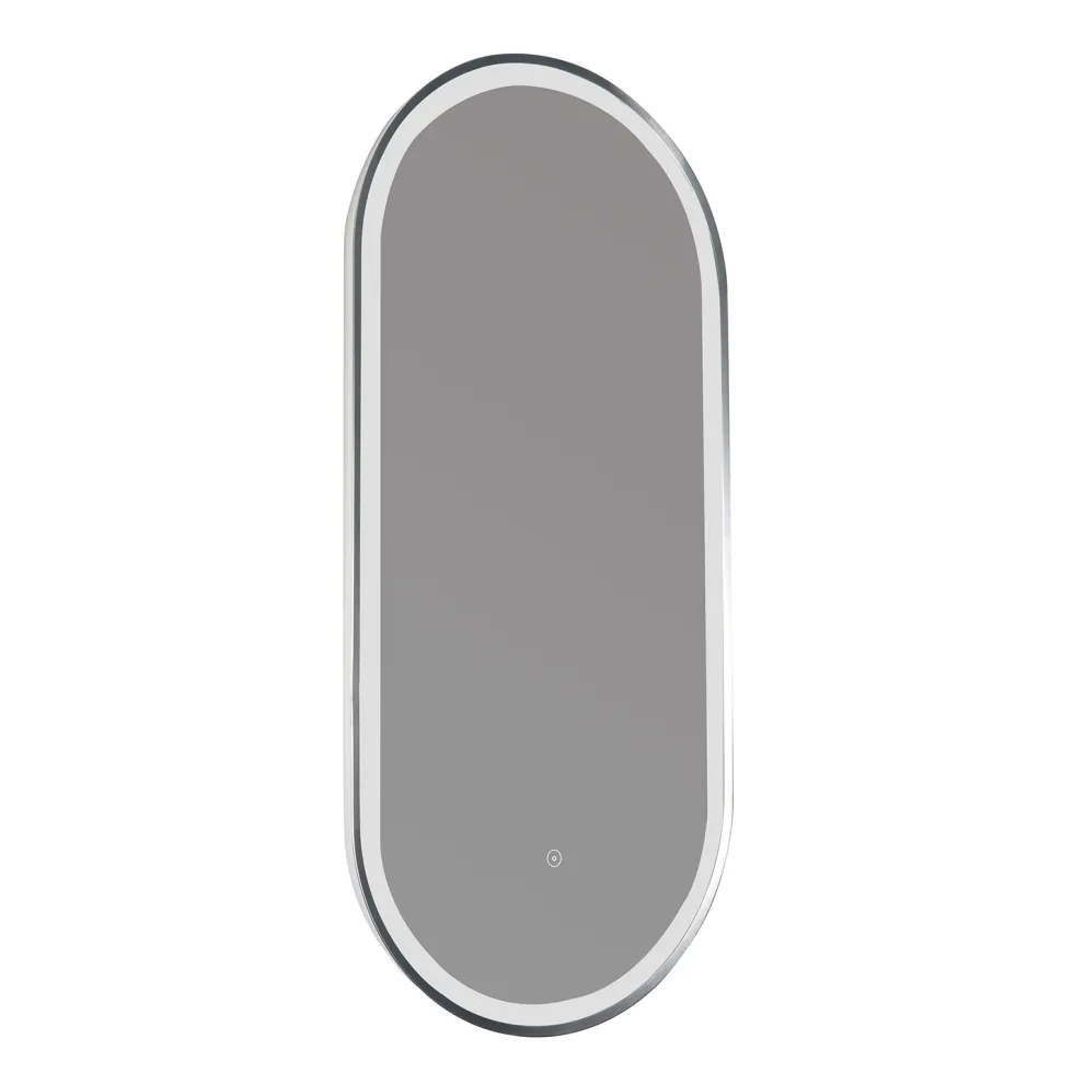 Just Taps LED Illuminated Oval Bathroom Mirror with Heated Demister Pad & Colour Change Lights - 1000 x 450mm