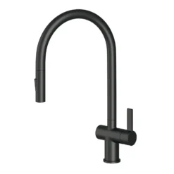 Just Taps VOS Pull Out Spray Single Lever Mono Kitchen Mixer - Matt Black