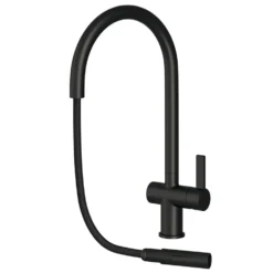 Just Taps VOS Pull Out Spray Single Lever Mono Kitchen Mixer - Matt Black