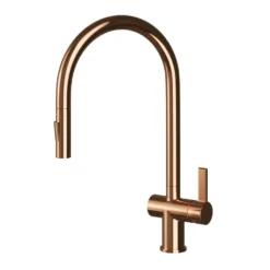 Just Taps VOS Pull Out Spray Single Lever Mono Kitchen Mixer - Rose Gold
