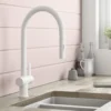 Just Taps VOS Pull Out Spray Single Lever Mono Kitchen Mixer - Matt White