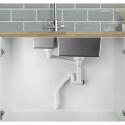 Leisure Rapid Fit 1.5 Bowl Basket Strainer Waste & Plumbing Kit