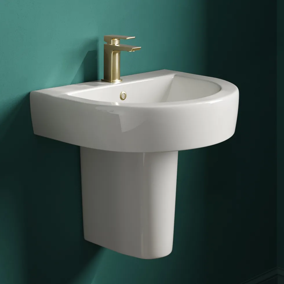 Lorraine 500mm Basin & Semi Pedestal