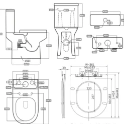 Lorraine Rimless Comfort Height Close Coupled Toilet & Soft Close Seat