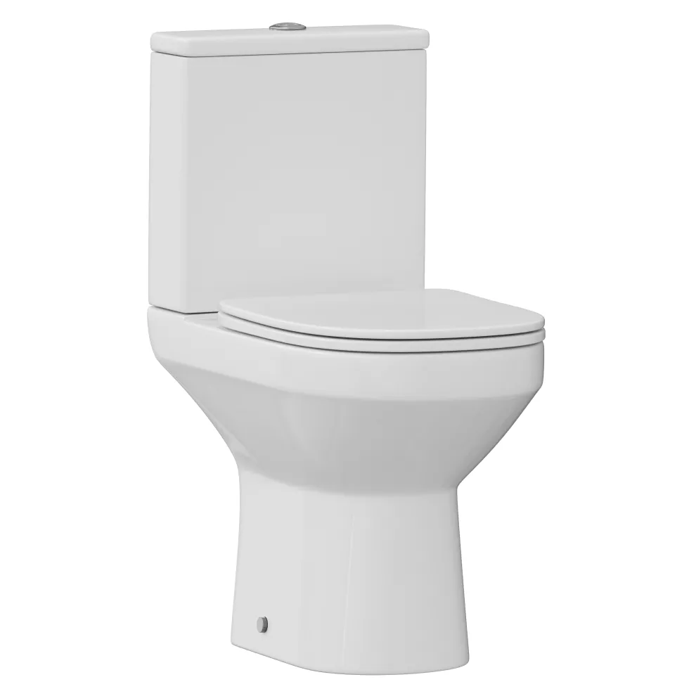Lorraine Rimless Comfort Height Close Coupled Toilet & Soft Close Seat
