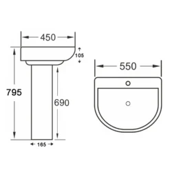 Lorraine Rimless Toilet & Basin Bathroom Suite