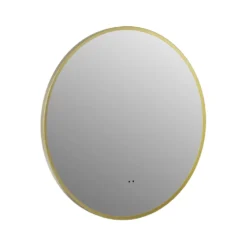 Marcos LED Illuminated Round Framed Mirror with Demister Pad & Colour Change Lights - 600mm