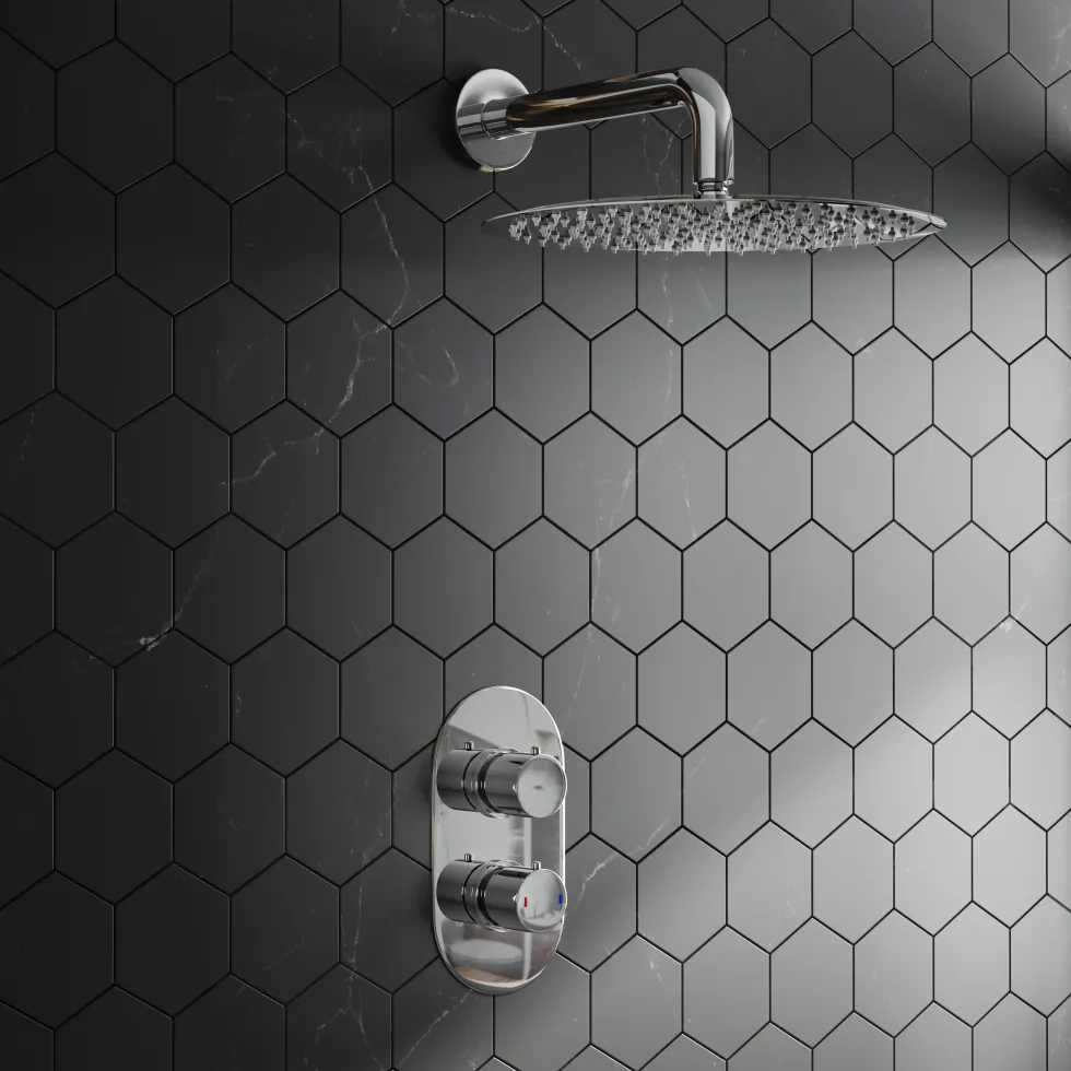 Melanie Concealed Shower Valve & Fixed Shower Head