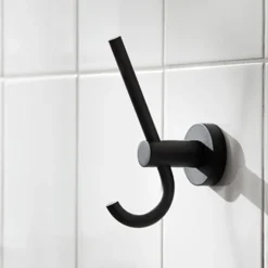 Miller Bond Matt Black Double Robe Hook