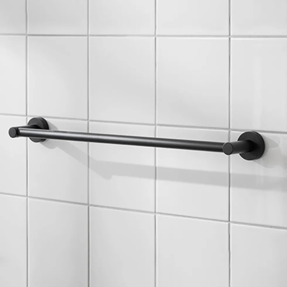 Miller Bond Matt Black Towel Rail - 498mm