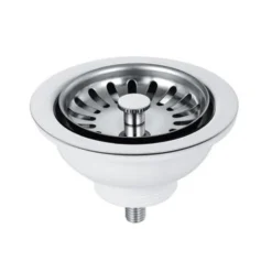 90mm Stainless Steel Basket Strainer Waste with Stemball Plug
