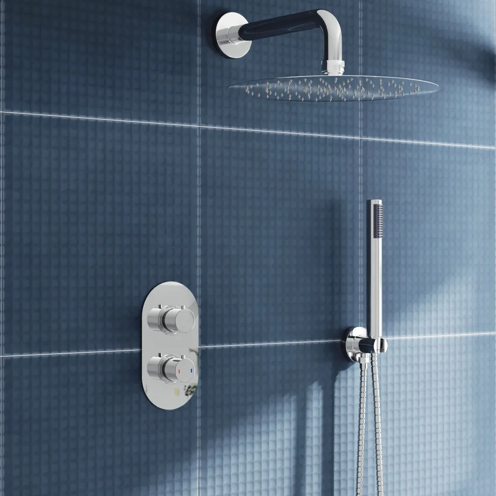 Nina Concealed Shower Valve, Fixed Shower Head & Handset