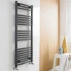 nuie Curved Anthracite Towel Rail - 1150mm x 500mm | 1689 BTU
