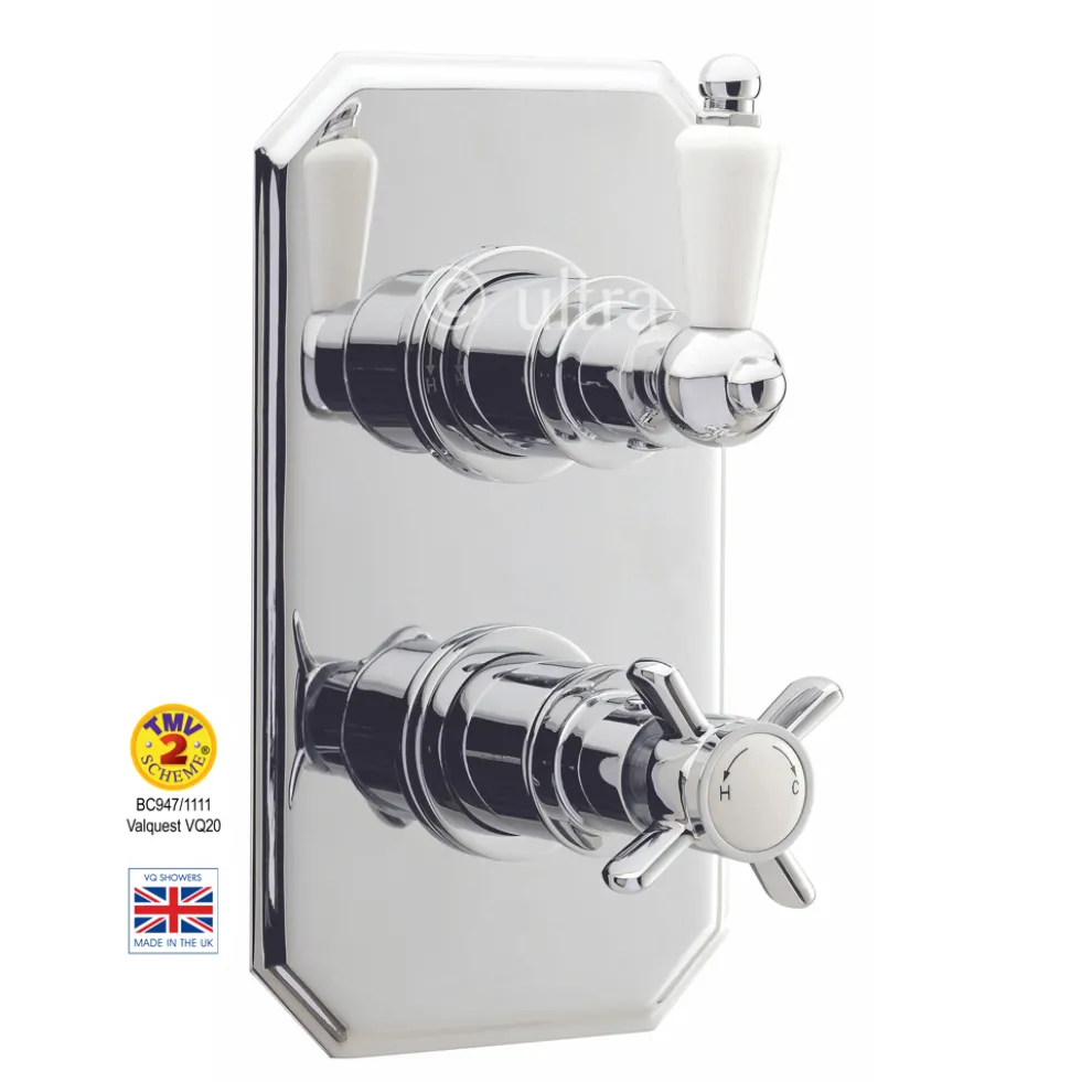 nuie Edwardian 1 Outlet WRAS Approved Concealed Thermostatic Shower Valve