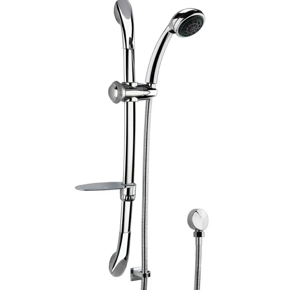 nuie Luxury Curved Slider Rail Kit with Outlet Elbow & Multi-Function Handset