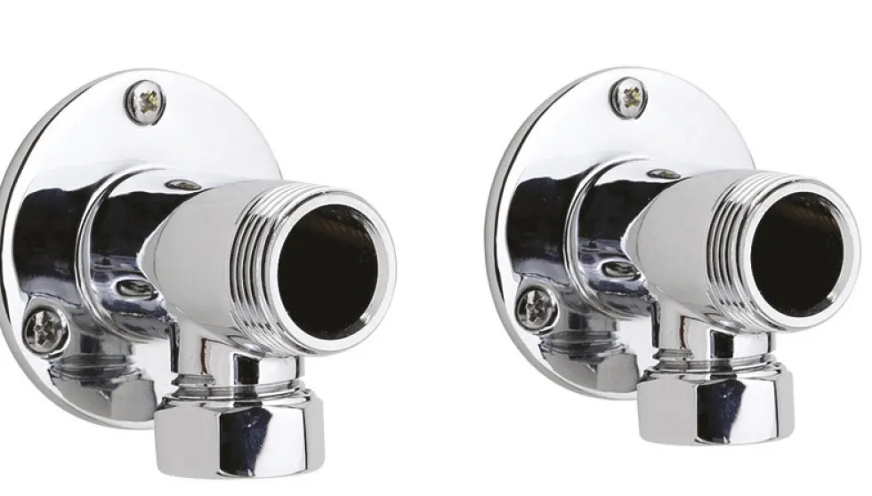 nuie Pair of Backplate Elbow Unions for Bar Shower Valves