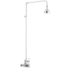 nuie Traditional Twin Exposed Thermostatic Shower Valve & Rigid Riser Kit