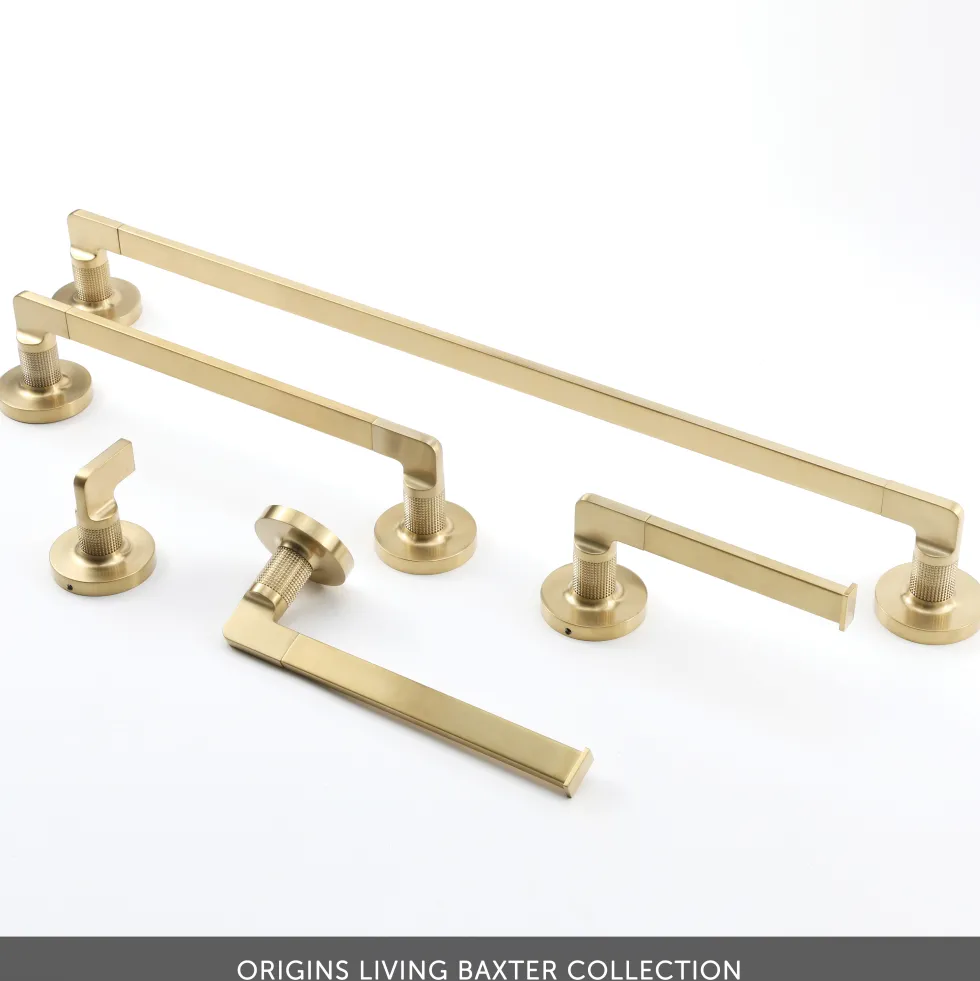 Origins Living Baxter Brushed Brass Towel Rail