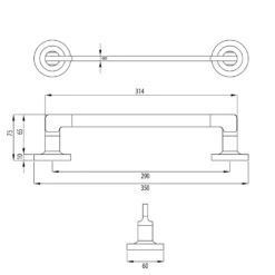 Origins Living Baxter Brushed Brass Towel Rail