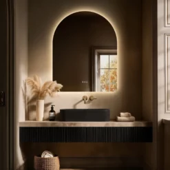 Origins Living Claris Arched LED Illuminated Mirror with Demister Pad & Colour Change Lights