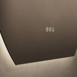 Origins Living Claris Oval Cut LED Illuminated Mirror with Demister Pad & Colour Change Lights - 800 x 900mm