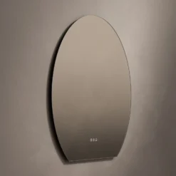 Origins Living Claris Oval Cut LED Illuminated Mirror with Demister Pad & Colour Change Lights - 800 x 900mm