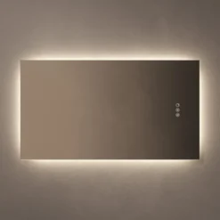 Origins Living Claris Rectangular LED Illuminated Mirror with Demister Pad & Colour Change Lights