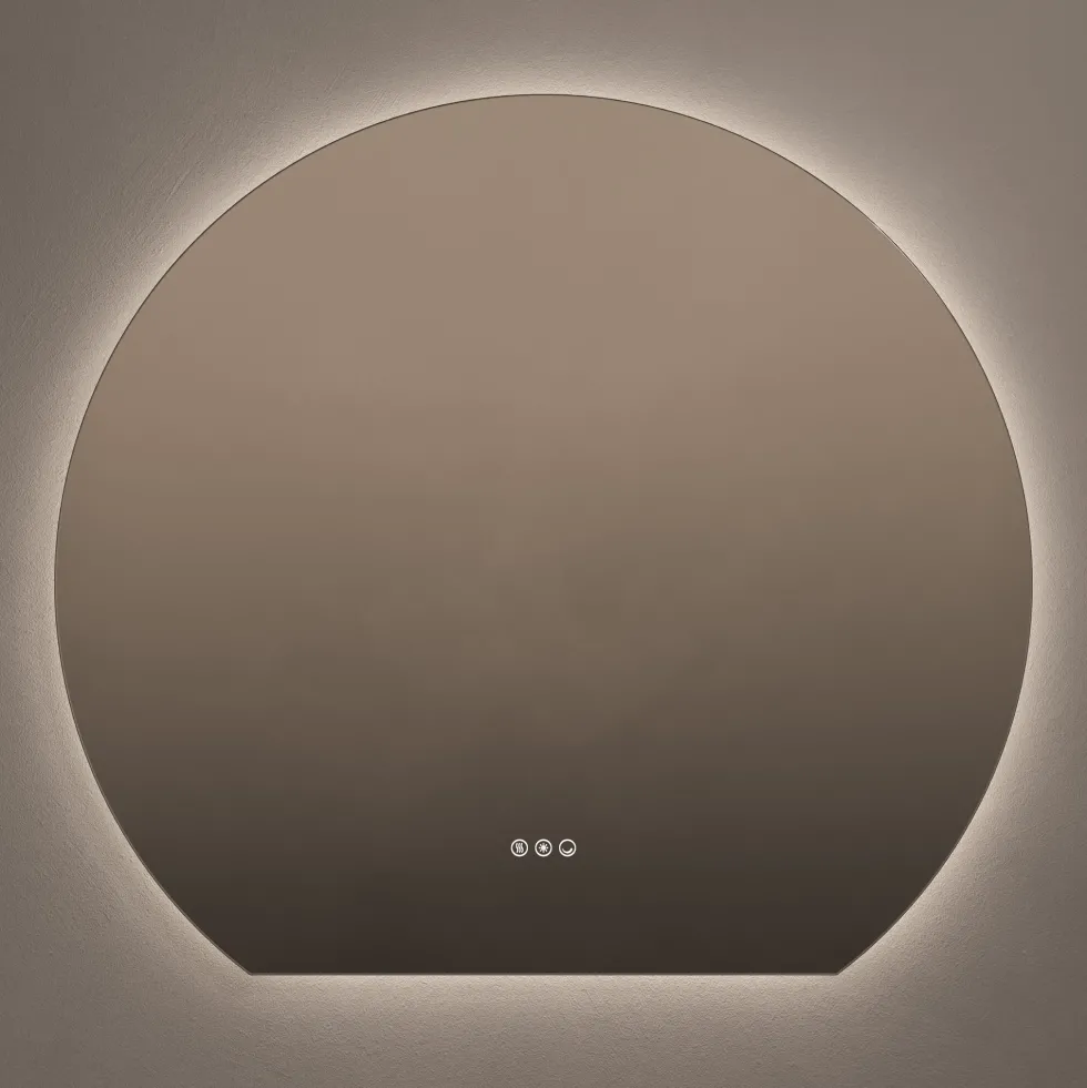 Origins Living Claris Round Cut LED Illuminated Mirror with Demister Pad & Colour Change Lights - 1000mm