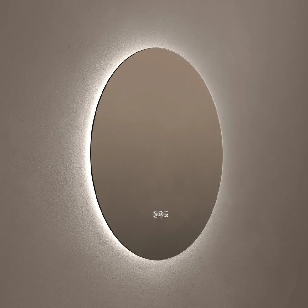 Origins Living Claris Round LED Illuminated Mirror with Demister Pad & Colour Change Lights
