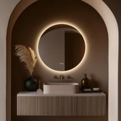 Origins Living Claris Round LED Illuminated Mirror with Demister Pad & Colour Change Lights