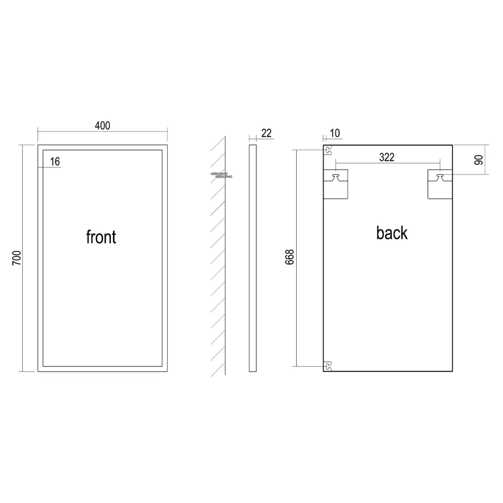 Origins Living Docklands Rectangular Mirror