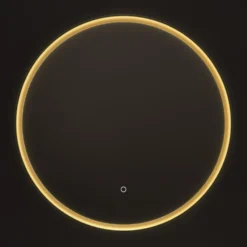 Origins Living Luxor Gold & Black Illuminated LED Mirror with Demister Pad - 800mm